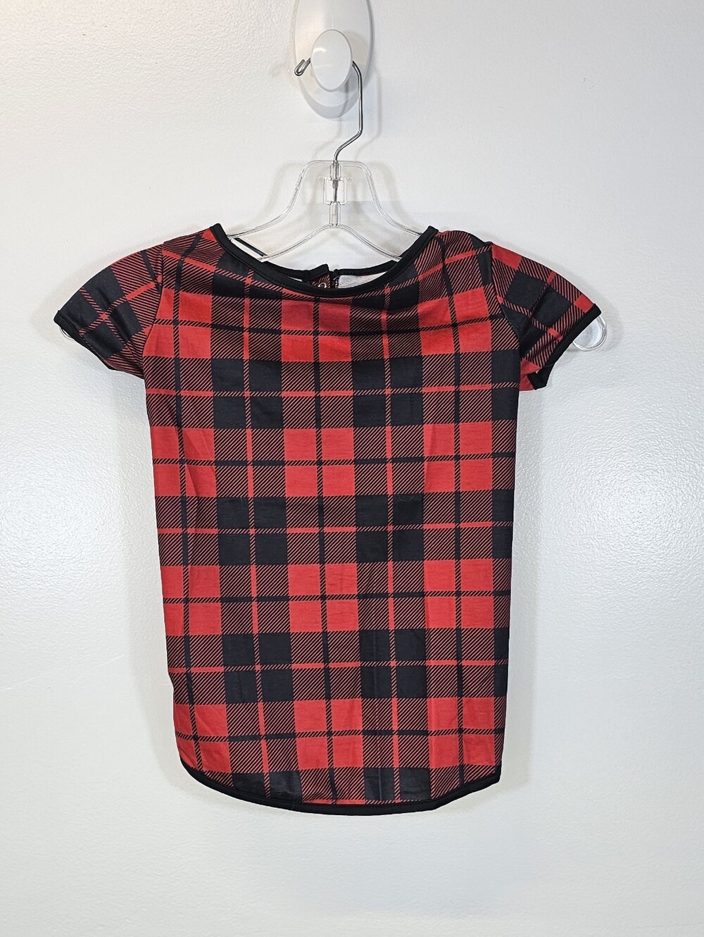 NWT Festive Dog Red & Black Plaid Shirt